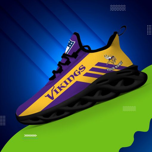 Minnesota Vikings Custom Name Max Soul Shoes V04 - Image 4