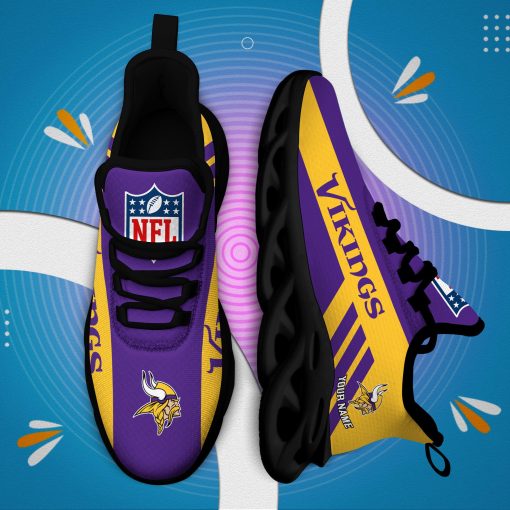 Minnesota Vikings Custom Name Max Soul Shoes V04 - Image 6