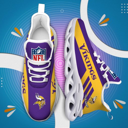 Minnesota Vikings Custom Name Max Soul Shoes V04 - Image 7