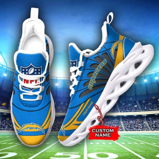Los Angeles Chargers Custom Name Max Soul Shoes V09 - Image 2
