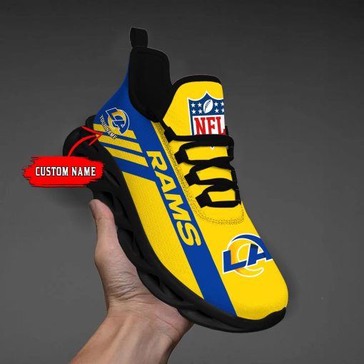 Los Angeles Rams Custom Name Max Soul Shoes V04 - Image 3