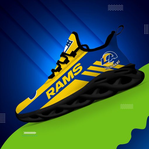 Los Angeles Rams Custom Name Max Soul Shoes V04 - Image 4