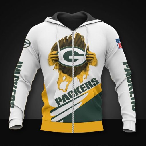 Green Bay Packers Hoodie Cool Graphic V24 - Image 4