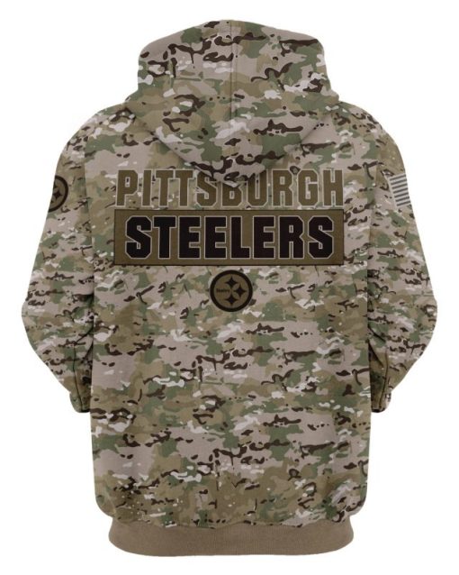 Pittsburgh Steelers Hoodie Camouflage Style V57 - Image 4