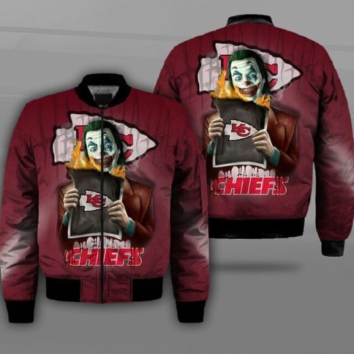 Kansas City Chiefs Bomber Jacket Winter Joker Coat V50 - Image 2