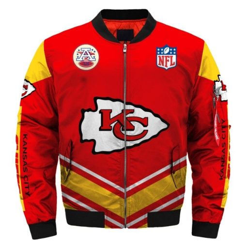 Kansas City Chiefs Bomber Jacket Winter Coat V04 - Image 2