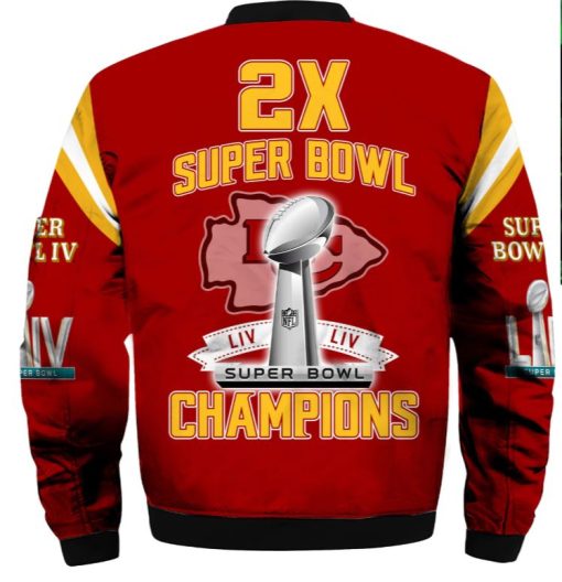 Kansas City Chiefs Bomber Jacket SB Champions Coat V58 - Image 3