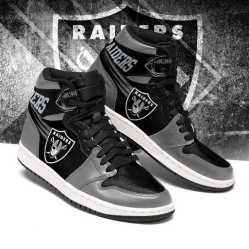 Las Vegas Raiders AJ High Top Sneakers Sport Shoes V11 - Image 2