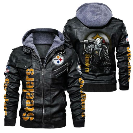 Pittsburgh Steelers Leather Jacket Horror Movie Character  V02 - Image 2