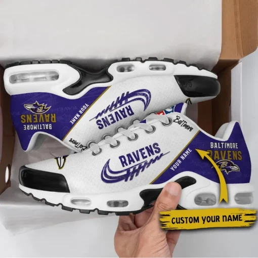 Customize Your Name with Baltimore Ravens Ver 28 Sport Shoes NF - Image 2