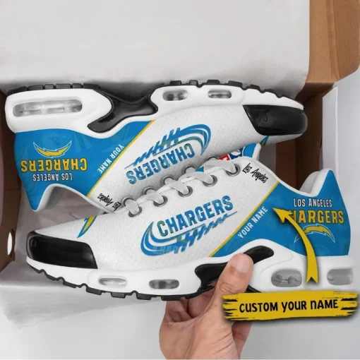 Customize Your Name with Los Angeles Chargers Ver 28 Sport Shoes NF - Image 2