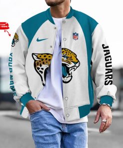 Customize Your Name With Jacksonville Jaguars Button Down Baseball Varsity Bomber Jacket