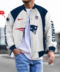 Customize Your Name With New England Patriots Button Down Baseball Varsity Bomber Jacket