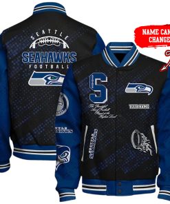Customize Your Name With Seattle Seahawks Button Down Baseball Jacket Version 4