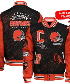 Customize Your Name With Cleveland Browns Button Down Baseball Jacket Version 4