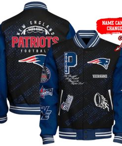 Customize Your Name With New England Patriots Button Down Baseball Jacket Version 4