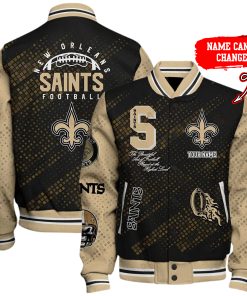 Customize Your Name With New Orleans Saints Button Down Baseball Jacket Version 4