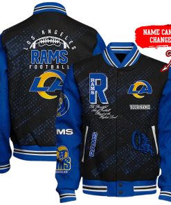 Customize Your Name With Los Angeles Rams Button Down Baseball Jacket Version 4