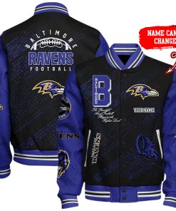 Customize Your Name With Baltimore Ravens Button Down Baseball Jacket Version 4