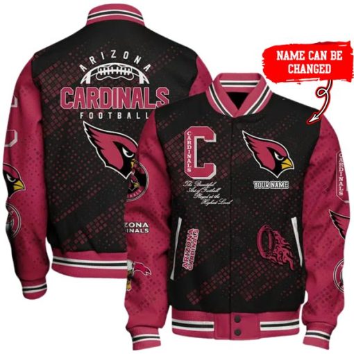 Customize Your Name With Arizona Cardinals Button Down Baseball Jacket Version 4