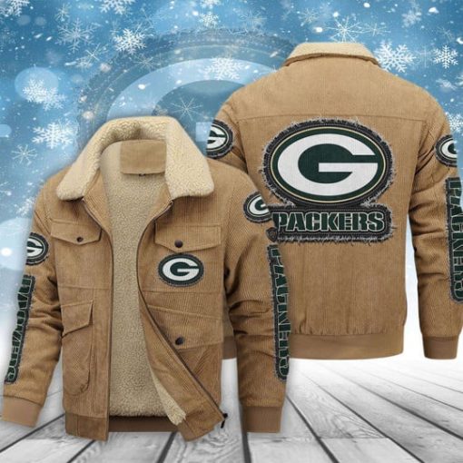 Green Bay Packers Thickened Corduroy Jacket - Image 2
