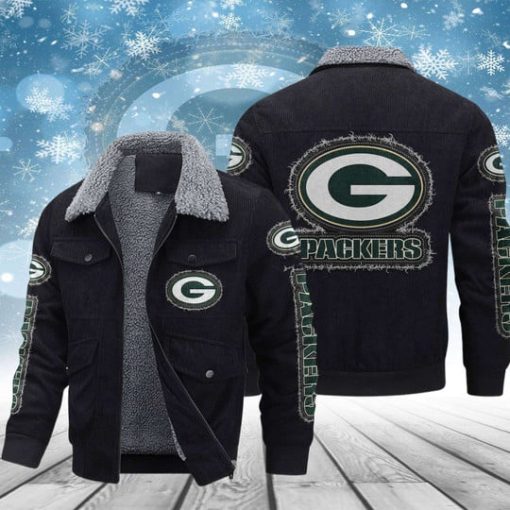 Green Bay Packers Thickened Corduroy Jacket - Image 3