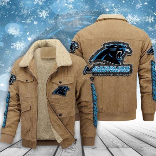 Carolina Panthers Thickened Corduroy Jacket - Image 3