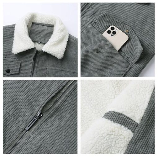 New York Giants Thickened Corduroy Jacket - Image 5