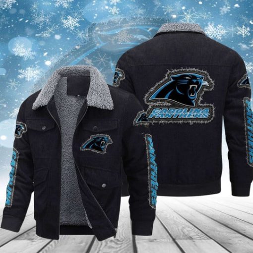 Carolina Panthers Thickened Corduroy Jacket - Image 2