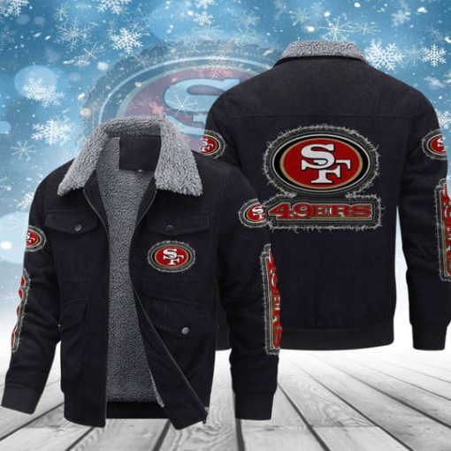 San Francisco 49ers Thickened Corduroy Jacket - Image 3