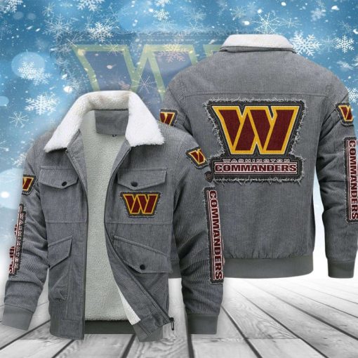 Washington Commanders Thickened Corduroy Jacket - Image 2