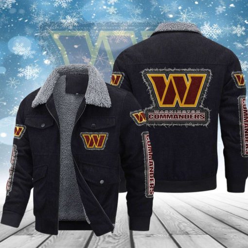 Washington Commanders Thickened Corduroy Jacket - Image 3