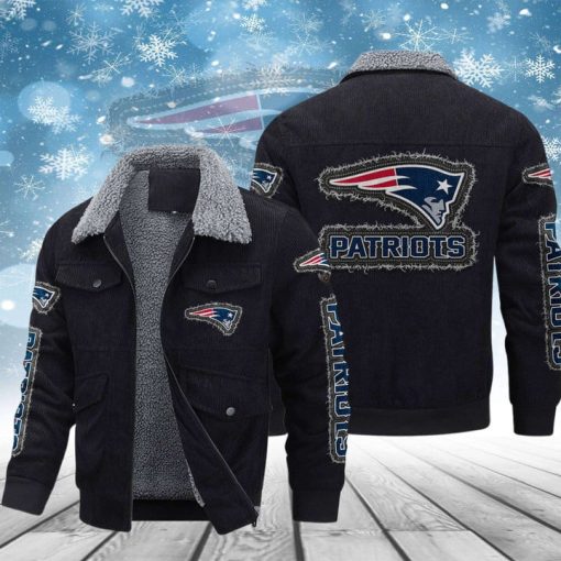 New England Patriots Thickened Corduroy Jacket - Image 3