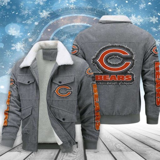 Chicago Bears Thickened Corduroy Jacket - Image 3