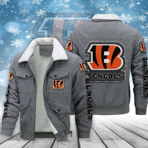 Cincinnati Bengals Thickened Corduroy Jacket - Image 3