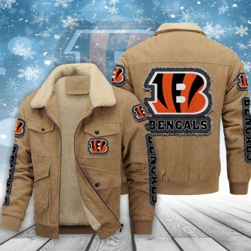 Cincinnati Bengals Thickened Corduroy Jacket - Image 2