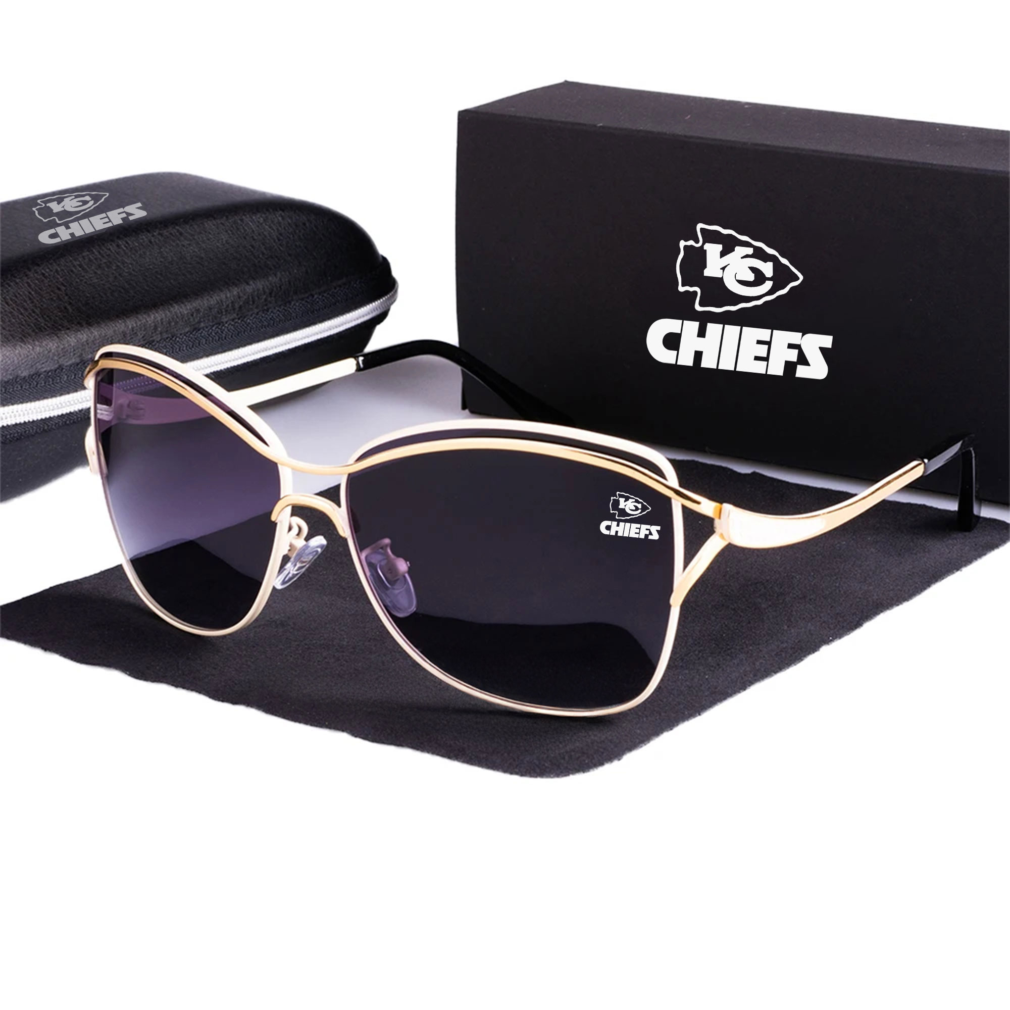 Kansas City Chiefs Women’s Polarized Sunglasses Luxury Fashion VS 44 NF - Image 2