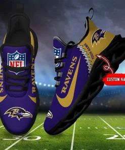 Baltimore Ravens Shoes Custom Max Soul Shoes V16