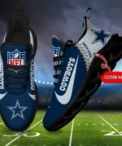 Dallas Cowboy Custom Name Max Soul Shoes V16