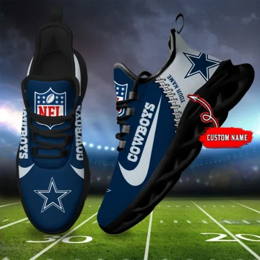 Dallas Cowboy Custom Name Max Soul Shoes V16