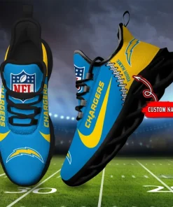 Los Angeles Chargers Shoes Custom Max Soul Shoes V16