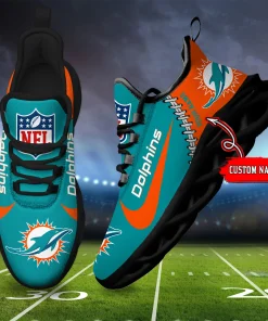 Miami Dolphins Shoes Custom Max Soul Shoes V16