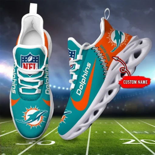 Miami Dolphins Shoes Custom Max Soul Shoes V16 - Image 2