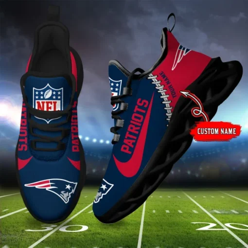 New England Patriots Shoes Custom Max Soul Shoes V16 - Image 3