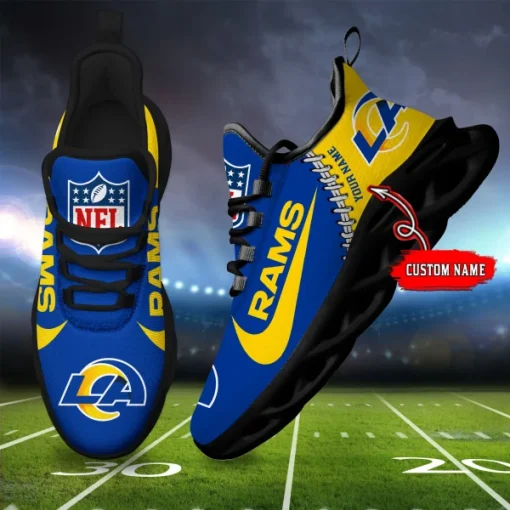Los Angeles Rams Shoes Custom Max Soul Shoes V16