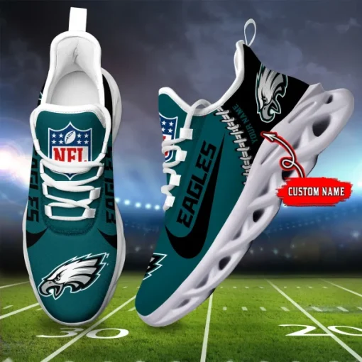 Philadelphia Eagles Fashion Custom Name Shoes V16 - Image 3