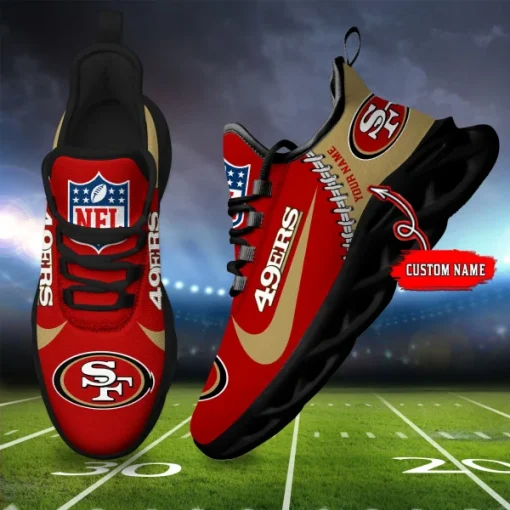 San Francisco 49ers Shoes Max Soul Custom Name V16