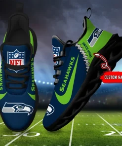 Seattle Seahawks Shoes Custom Max Soul Shoes V16