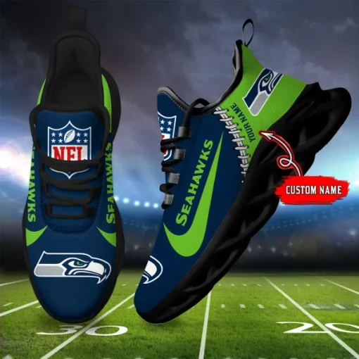 Seattle Seahawks Shoes Custom Max Soul Shoes V16