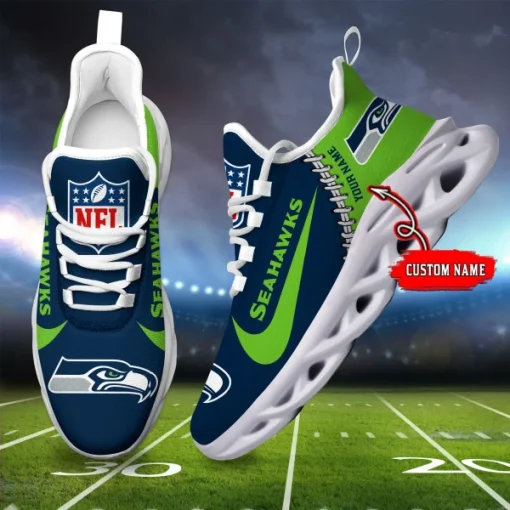 Seattle Seahawks Shoes Custom Max Soul Shoes V16 - Image 2